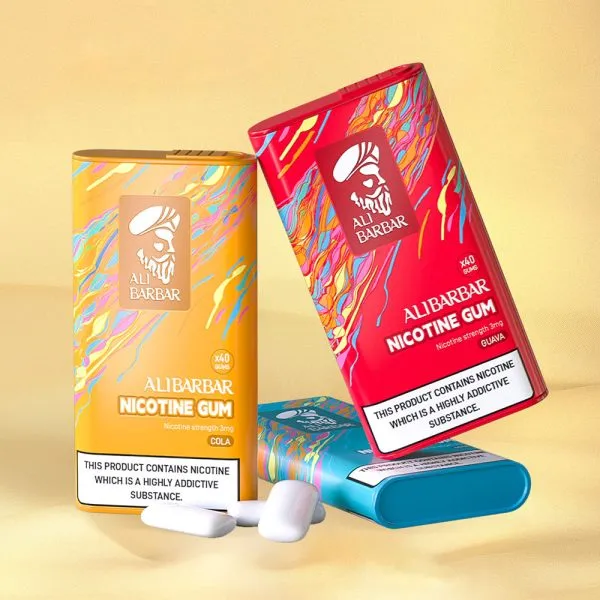 Alibarbar nicotine gum product packaging