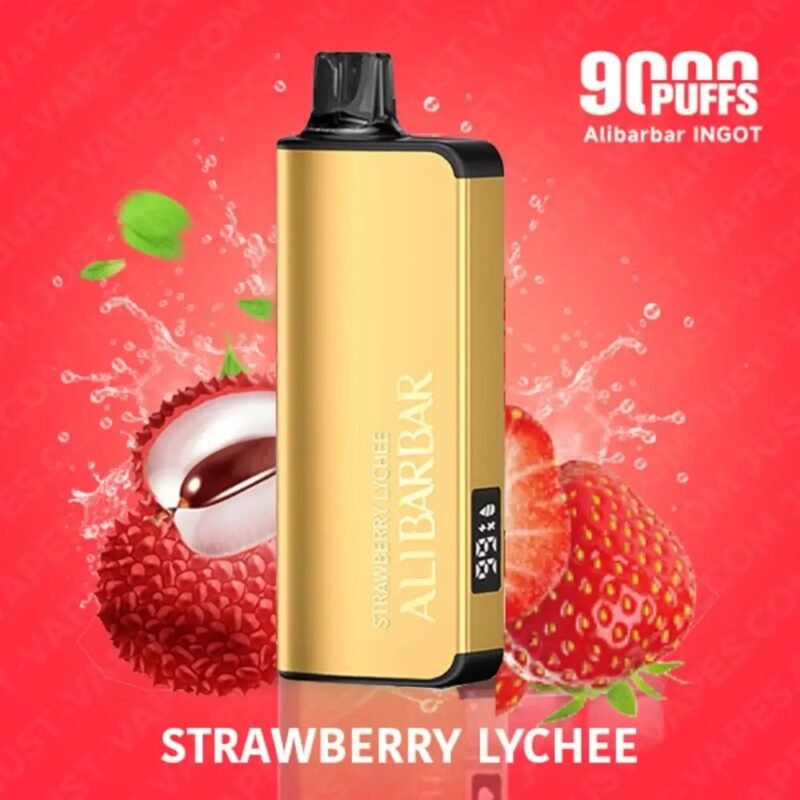 Wholesale Alibarbar Ingot 9000 Puffs Strawberry Lychee