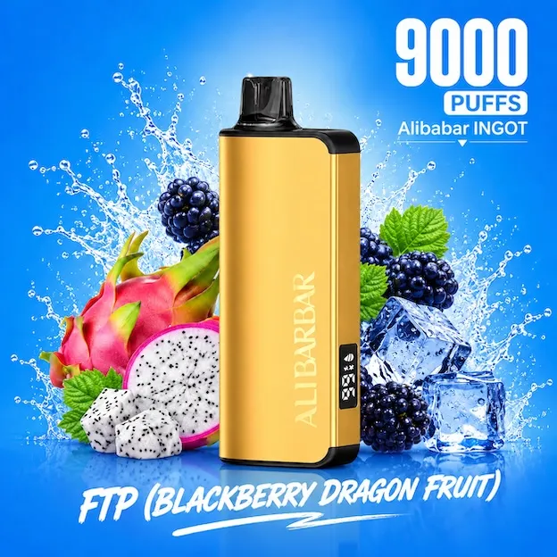 ALIBARBAR INGOT 9000 PUFFS – FTP (Blackberry Dragon Fruit)