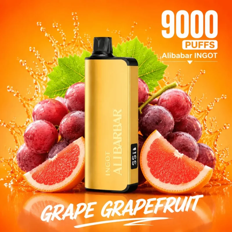 ALIBARBAR INGOT 9000 PUFFS – Grape Grapefruit