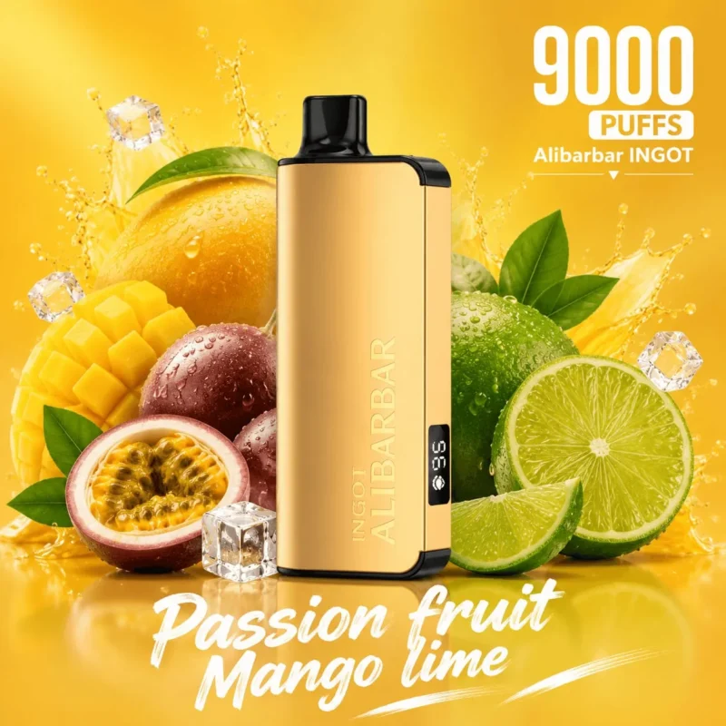 ALIBARBAR INGOT 9000 PUFFS – Passion fruit Mango lime