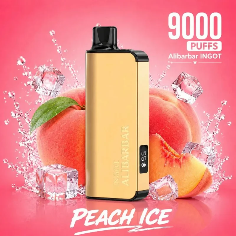 ALIBARBAR INGOT 9000 PUFFS – Peach ice
