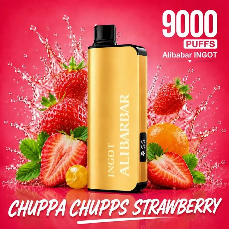 ALIBARBAR INGOT 9000 PUFFS – Chuppa Chupps Strawberry