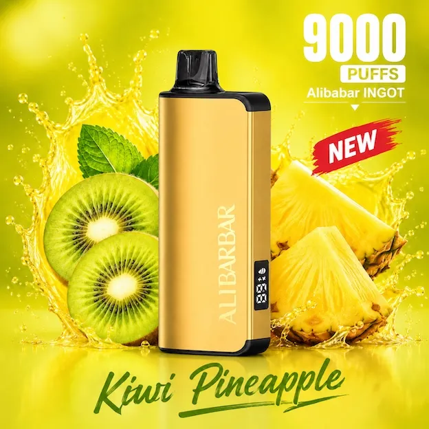ALIBARBAR INGOT 9000 PUFFS – Kiwi Pineapple