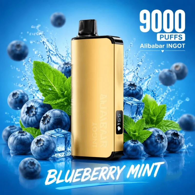 ALIBARBAR INGOT 9000 PUFFS – Blueberry mint