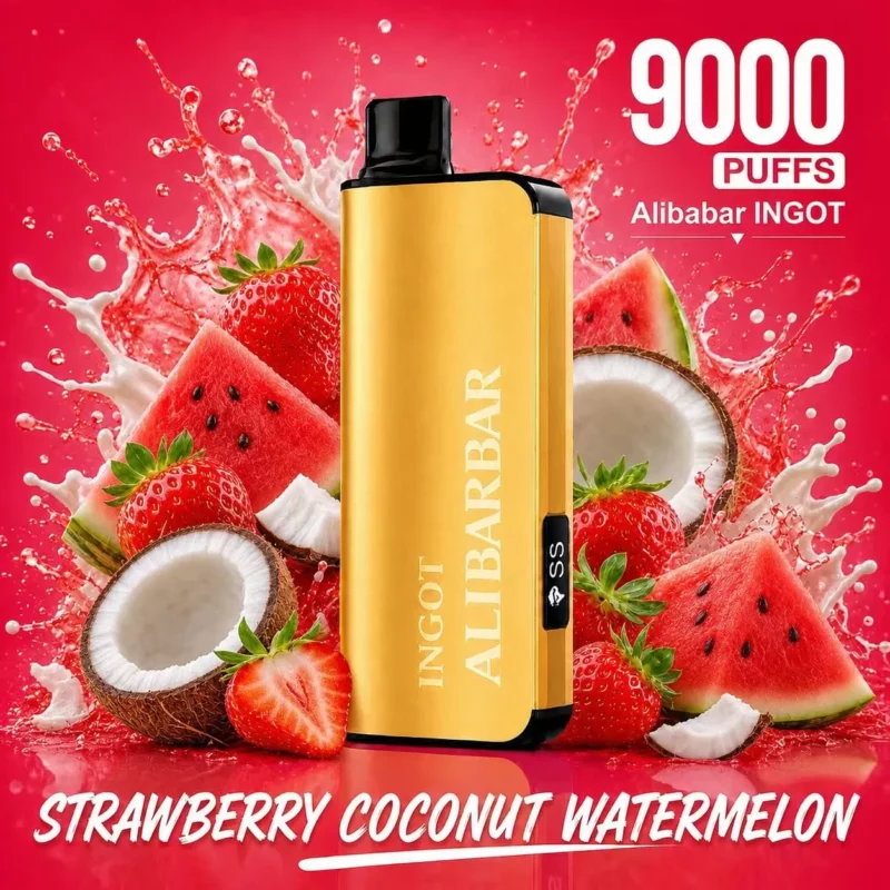 ALIBARBAR INGOT 9000 PUFFS – Strawberry Coconut Watermelon